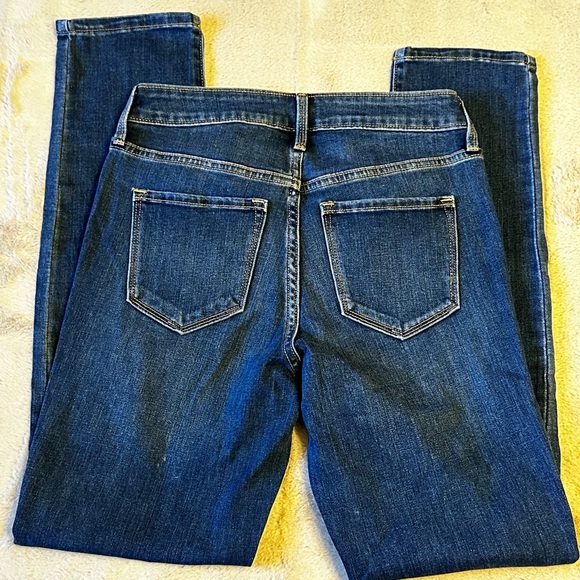 Old Navy Dark Wash Power Straight Distressed Jeans size 2 NWT - Picture 6 of 9